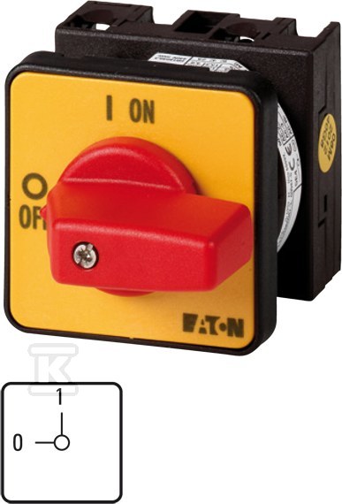 Łącznik krzywkowy In=20A P=6.5 kW T0-2-1/E-RT