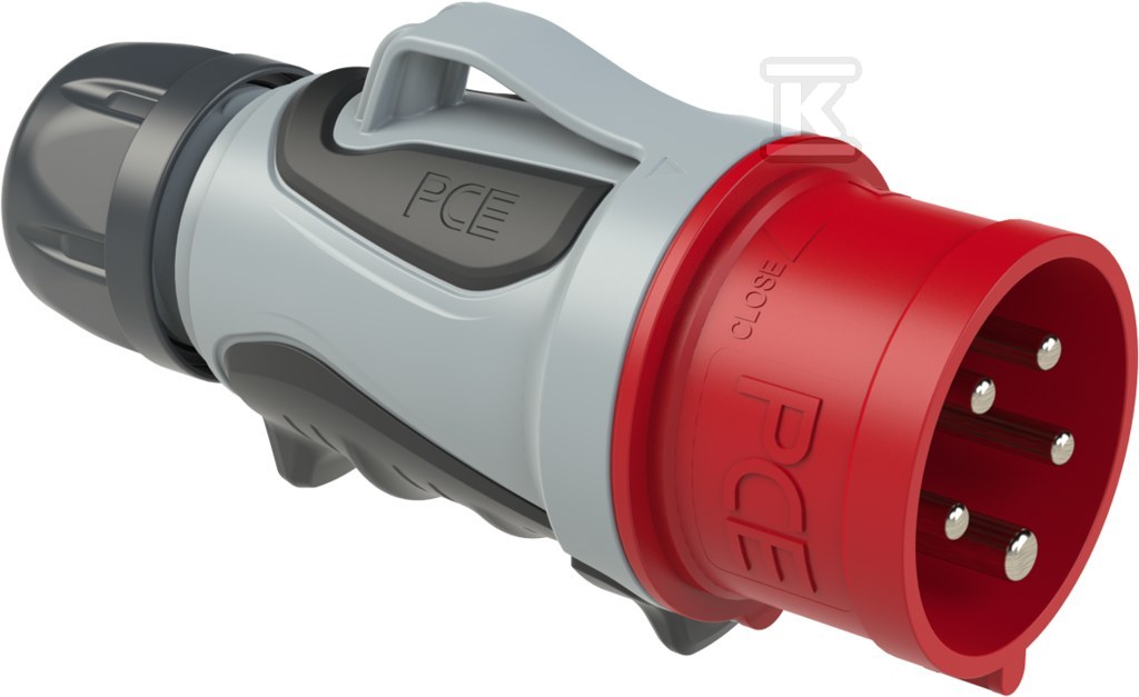 Wtyczka przenośna 16A 5P 6h GRIP TT IP44