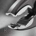 TwinGrip® Szczypce chwytające czołowe Z antypoślizgowego tworzywa sztucznego fosforanowana, szara 200 mm