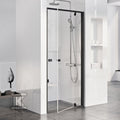 Drzwi prysznicowe, otwierane PDOP1-90 czarne Transparent