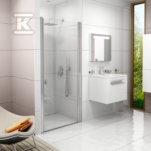 Drzwi prysznicowe chrome CSD1-90 aluminium przezroczyste