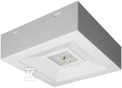 Oprawa awaryjna LED, LOVATO N ECO 3W 6000K 1h, jednozadaniowa autotest, biała