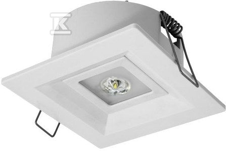 Oprawa awaryjna LED, LOVATO P 3W 6000K 1h, jednozadaniowa AT, biała