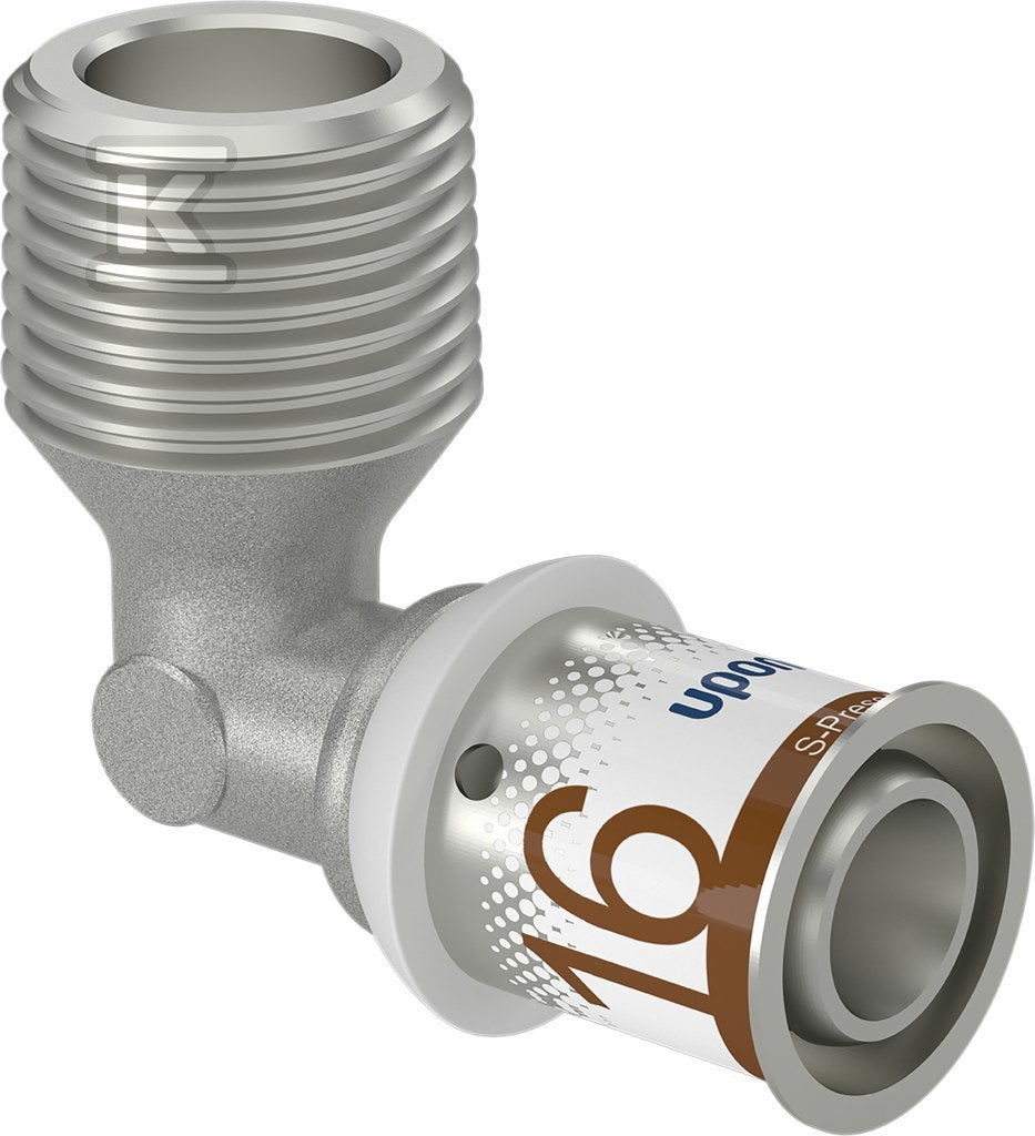 Uponor S-Press PLUS kolano z gwintem zewn. 16-R1/2"MT