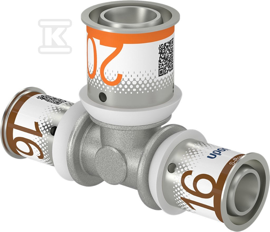 Uponor S-Press PLUS trójnik redukcyjny 16-20-16