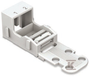Adapter montażowy, do złączek 2-przewodowych, seria 221, 4 mm2, do mocowania śrubowego, biały