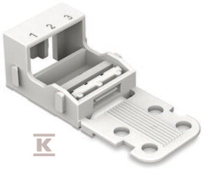 Adapter montażowy, do złączek 3-przewodowych, seria 221, 4 mm2, do mocowania śrubowego, biały
