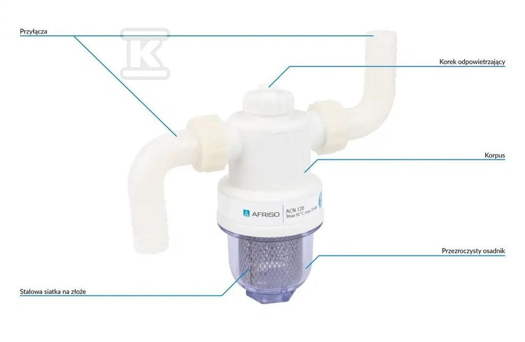 Neutralizator kondensatu ACN 120, G3/4" x 20 mm, CaCO3
