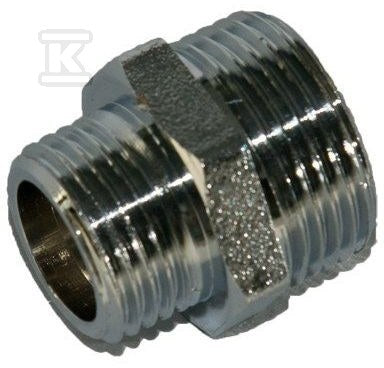 Nypel 3/8" Onnline gwint zewnętrznyxgwint zewnętrzny mosiądz chromowany