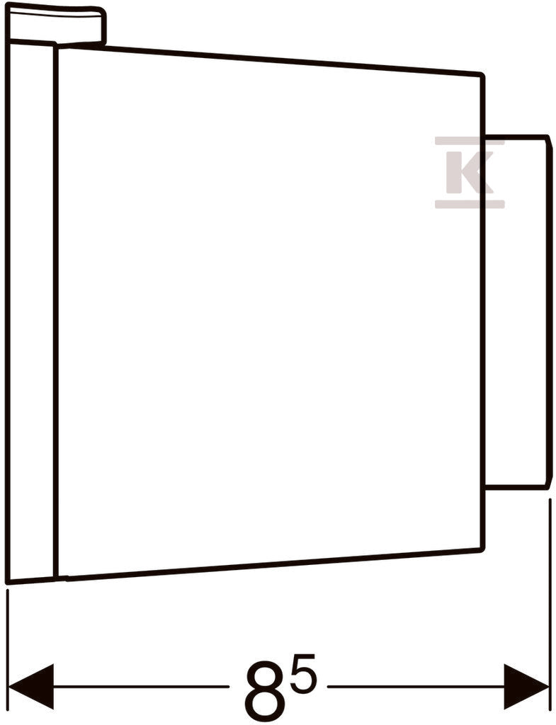 Przycisk spłukujący pneumatyczny WC Typ 01, ręczny, natynkowy, Sigma 8 cm, dwudzielny, biały