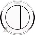 Przycisk spłukujący pneumatyczny WC Typ 10, ręczny, podtynkowy, Sigma 8 cm dwudzielny, biały-chrom