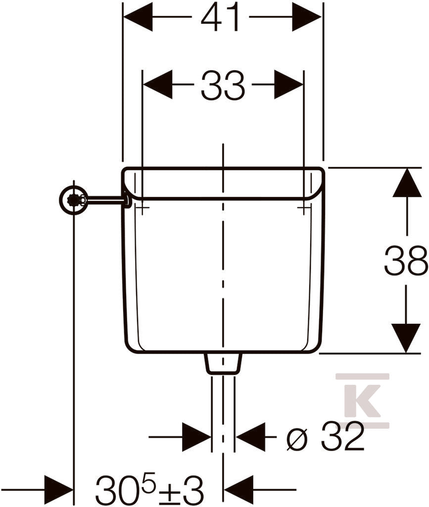 Spłuczka AP123, wysoko zawieszona, biały-alpin