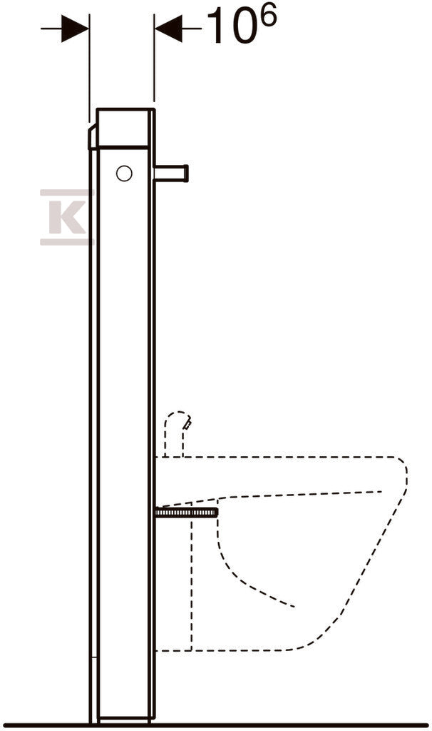 Moduł sanitarny Monolith do bidetu, H101, biały