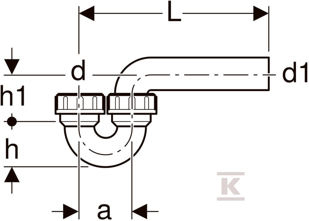 Syfon PE typu P d56 / 56
