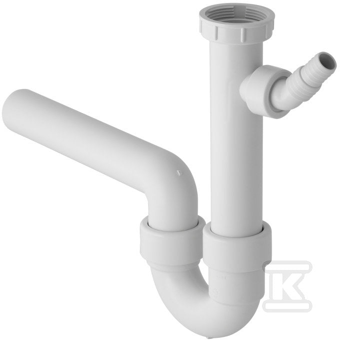 Zestaw odpływowy zlewozmywakowy, biały R 1 1/2"x50 mm