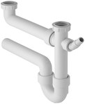Zestaw odpływowy zlewozmywakowy, biały R 1 1/2"x40 mm