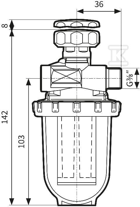 Filtr olejowy dwururowy MS 500 Si