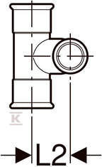 Czwórnik Geberit Mapress C-Stahl 90° d22-15