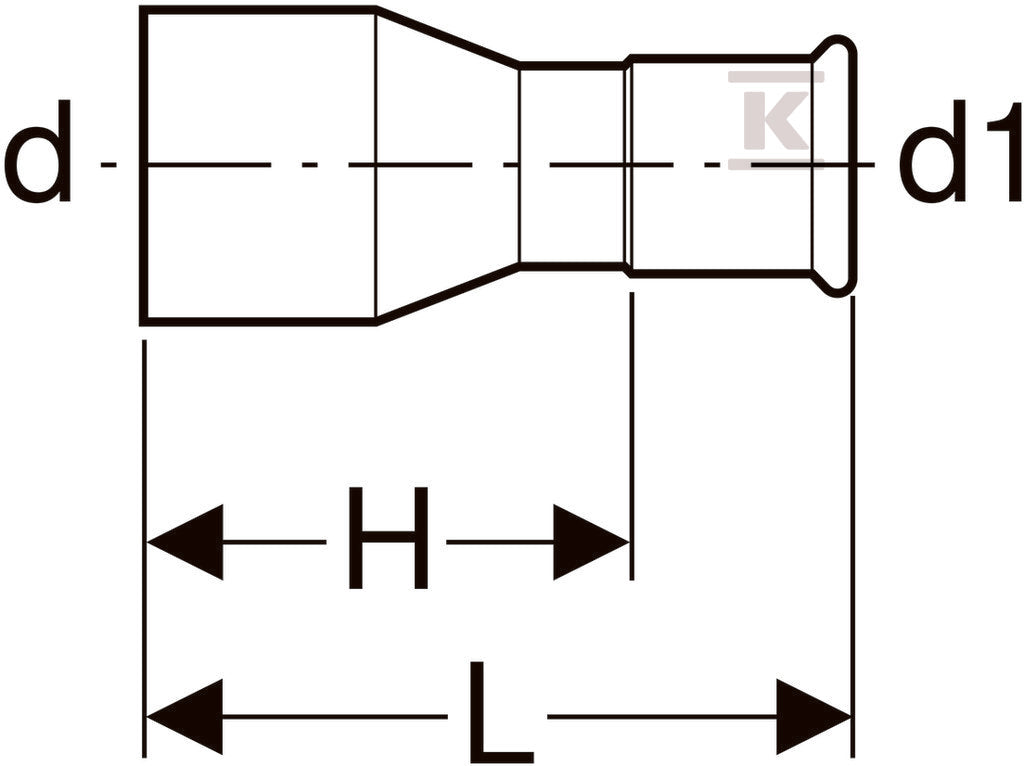 Redukcja Geberit Mapress Edelstahl d22-18