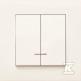 Łącznik świecznikowy 2-grupowy podświetlany KARRE biały