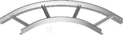 Łuk drabinki 90° LDP/LDOP200H60 N, grubość blachy 1,5 mm E90