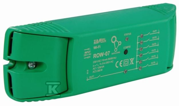 Odbiornik WI-FI natynkowy 7-kanałowy typ: ROW-07, SUPLA