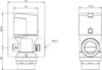 Termostatyczny zawór mieszający ATM 331 DN20 RP3/4" zakres temperatury 20-43 st C, Kvs 1,6 m3/h