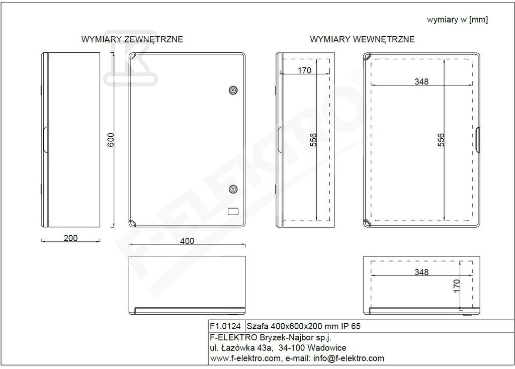 Obudowa 400x600x200 mm IP65
