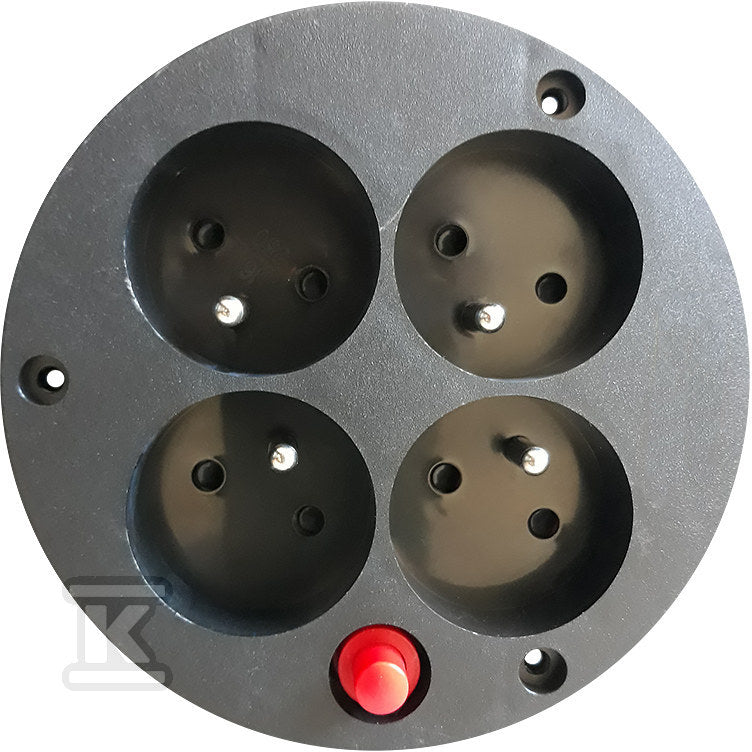 Gniazdo do przedłużacza 4x220V+Termik GDPN NOWE