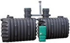 Oczyszczalnia biologiczna ACTIBIO6 (1-6 RLM), technologia SBR z osadem czynnym, przepustowość 1.35m3/dobę, 2 zbiorniki 2700L+2700L, zewnętrzna skrzynka sterująca