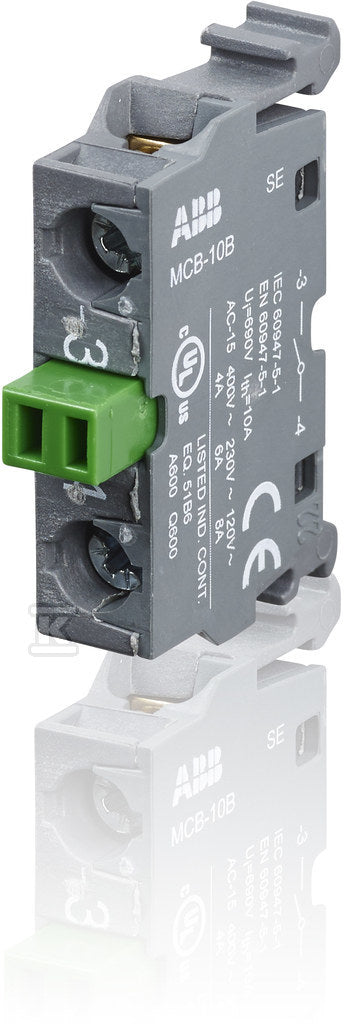MCB-10B Blok styków 1NO, Styki odwrotne