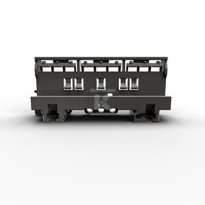 Adapter montażowy, do zastosowań Ex, seria 221, 6 mm2, do montażu śrubowego na szynie TS 35, jasnoszary