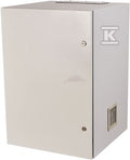 Szafa wisząca 19" 12Ux600x600mm IP 54, ściany boczne pełne, drzwi pełne, wewnętrzna, RAL 7035