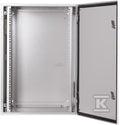 Szafa wisząca 19" 15Ux600x400mm IP 54, ściany boczne pełne, drzwi pełne, wewnętrzna, RAL 7035