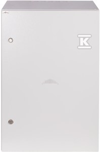Szafa wisząca 19" 15Ux600x600mm IP 54, ściany boczne pełne, drzwi pełne, zewnętrzna, RAL 7035