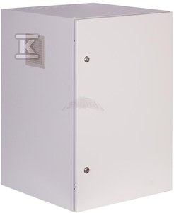 Szafa wisząca 19" 18Ux600x600mm IP 54, ściany boczne pełne, drzwi pełne, zewnętrzna, RAL 7035