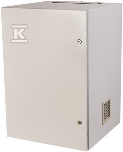 Szafa wisząca 19" 22Ux600x600mm IP 54, ściany boczne pełne, drzwi pełne, wewnętrzna, RAL 7035