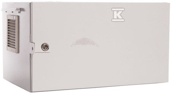 Szafa wisząca 19" 6Ux600x400 mm IP 54, ściany boczne pełne, drzwi pełne, zewnętrzna, RAL 7035