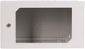 Szafa wisząca 19" 6Ux600x400 mm IP 54, ściany boczne pełne, drzwi z szybą, wewnętrzna, RAL 7035