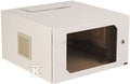Szafa wisząca 19" 6Ux600x600 mm IP 54, ściany boczne pełne, drzwi z szybą,wewnętrzna, RAL 7035