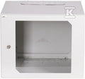 Szafa wisząca 19" 9Ux600x400 mm IP 54, ściany boczne pełne, drzwi z szybą, wewnętrzna, RAL 7035