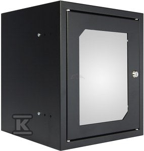 Szafa wisząca 10" 4Ux310x300 mm IP 30, drzwi z szybą, RAL 9005