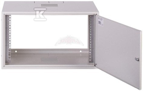 Szafa wisząca SIMPLE 19" 6Ux555x400 mm IP 30, ściany boczne pełne, drzwi pełne RAL 7035