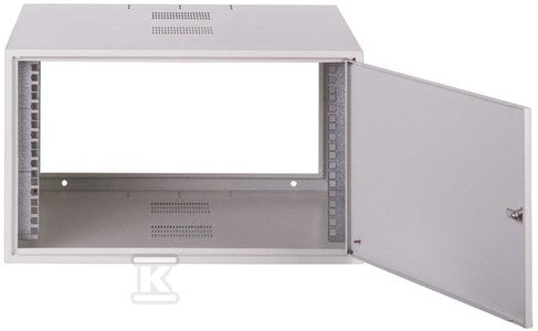 Szafa wisząca SIMPLE 19" 6Ux555x600 mm IP 30, ściany boczne pełne, drzwi pełne RAL 7035