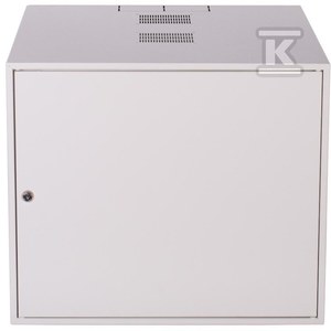 Szafa wisząca SIMPLE 19" 9Ux555x600 mm IP 30, ściany boczne pełne, drzwi pełne RAL 7035