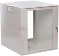 Szafa wisząca SIMPLE 19" 12Ux555x600 mm IP 30, ściany boczne pełne, drzwi z szybą RAL 7035