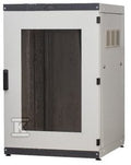 Szafa stojąca pyłoszczelna IP 54 32Ux600x800 osłona pełna, boki zdejmowane, drzwi szyba Ral 7035