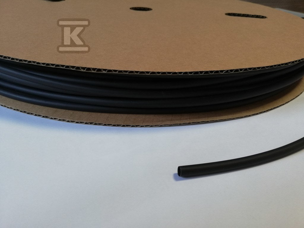 Rurka termokurczliwa 3,2/1,6 - czarna na szpuli / szt=200mb
