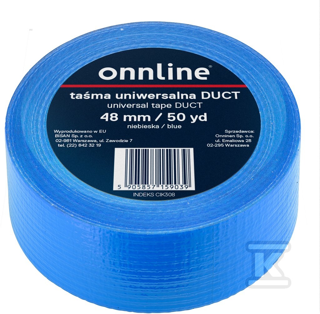 Taśma ONNLINE do otulin DUCT 48MM/50YD niebieska