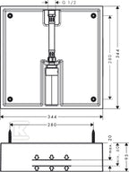 Zestaw podstawowy Hansgrohe do głowicy 40X40 Raindance E 26254180
